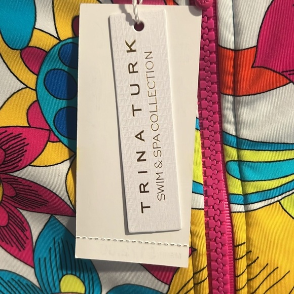NWT Trina Turk Standard Fontaine Paddle/onepiece/rashguard/board swimming suit - Picture 8 of 8